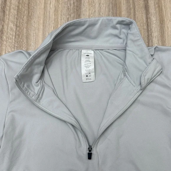 Paragon Fitwear quarter zip long sleeve jacket size medium in light gray / ivory - Picture 2 of 8